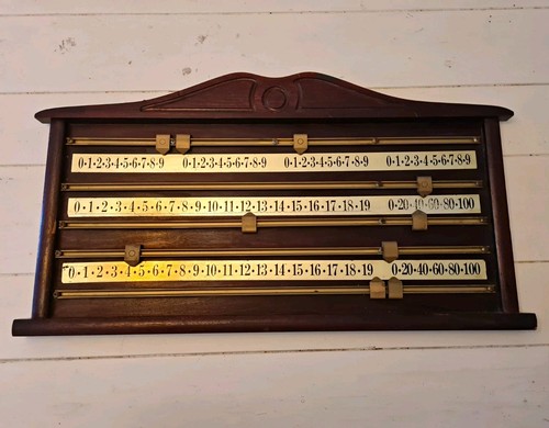 Wooden snooker scoreboard - scoreboard, wall