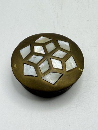 Vintage brass pill box mother - vintage,