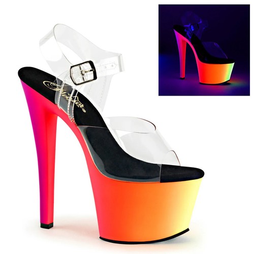 Pleaser rainbow platform heels - pleaser,