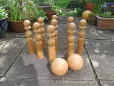 VINTAGE SET OF 9 LARGE WOODEN