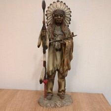 Leonardo Collection Figure Of Sitting Bull 2004 34cm High VGC No Box