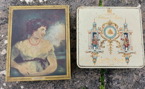 Vintage biscuit tins - x, tins.