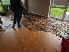 Reclaimed Teak Parquet Flooring - 50 pieces - approx 11.3cm x 2.2cm x 0.9cm