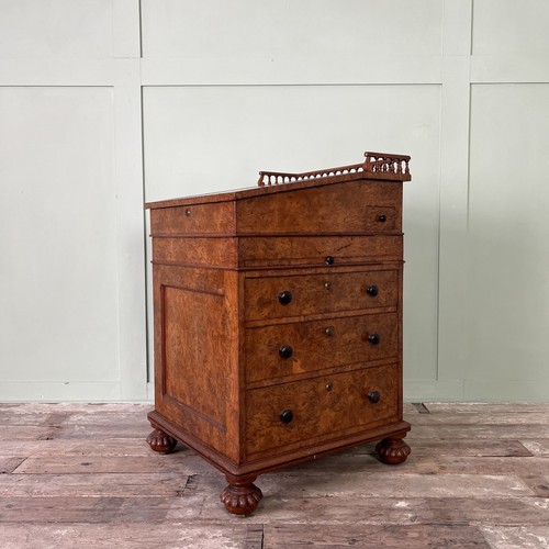 Antique pollard oak davenport - antique,