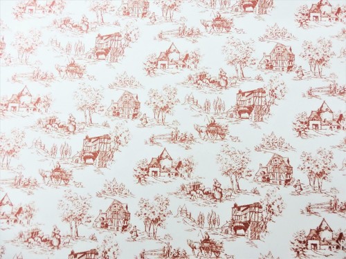 Dolls house toile jouy - toile, red