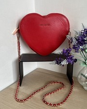 Ted Baker Amellie Red Pebbled Leather Heart Shoulder Crossbody Bag