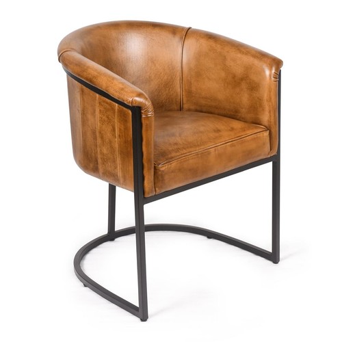 Genuine real brown tan leather - brown,