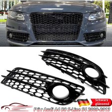 Bumper Grille Bezel Grill Fog Light For Audi A4 B8 S-Line S4 08-12