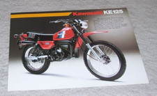 KAWASAKI KE125 KE125-A10 MOTORCYCLE SALES LEAFLET 99943-1448 UK-E III-III