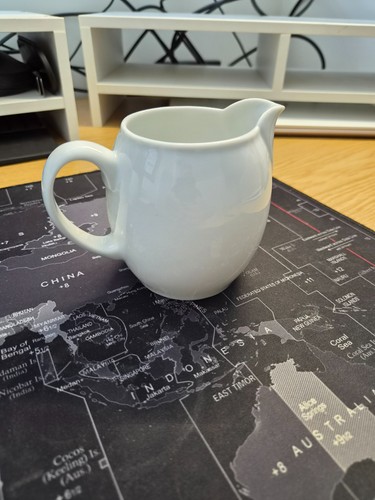 White denby small jug - white,