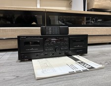 Teac W-1200 Stereo Double Cassette Deck Recorder + Remote & Manual High End Hifi