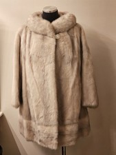 Mink Women's Vintage  Adam Meldrum Anderson  Fur Coat Embroidered Lining 