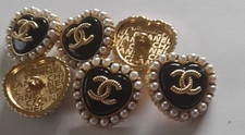 6 Chanel Button 23 mm Black