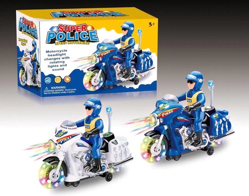 Police toy motorcycle with - police,