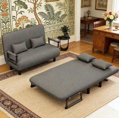 Double fabric sofa bed - double, sleeper