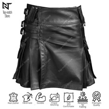 Real Cow Leather Kilt Scottish