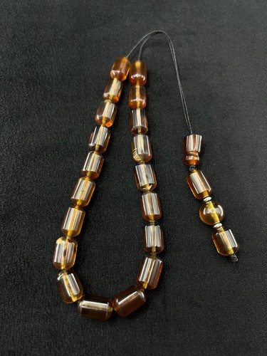 Greek amber worry beads - greek,
