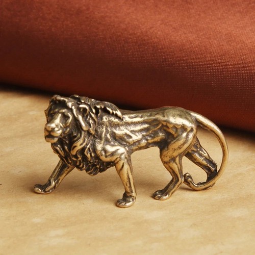 Vintage brass lion - vintage,