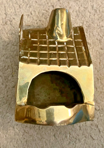 Vintage cast brass ashtray - vintage,