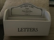 Wooden letter rack shabby chic