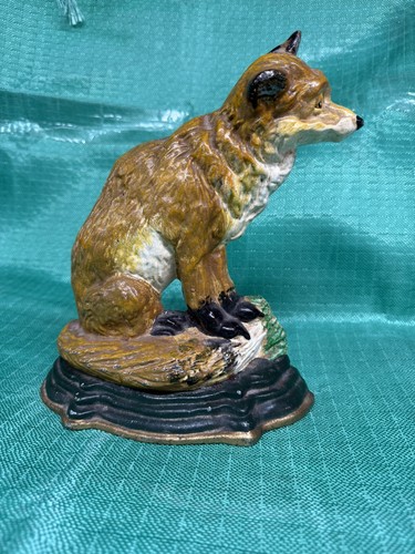 Vintage cast iron door stop - iron,