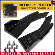 Fit Peugeot Rear Spat Black Diffuser Splitter Spoiler 106 107 108 205 206 2008