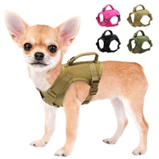 Military Tactical Dog Harness Adjustable Pet Cat Puppy Training Vest With Handle