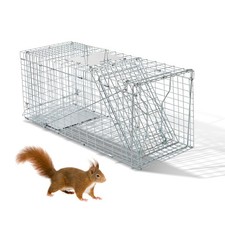 31" Live Animal Cage Trap Heavy Duty Folding Raccoon Trap Humane Cat Trap Catch
