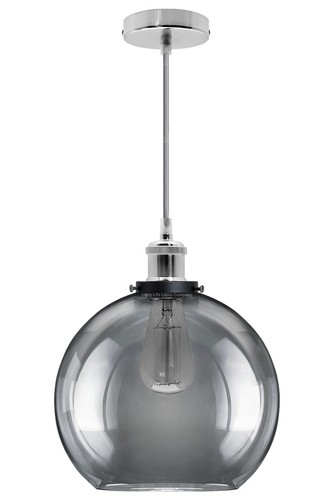 Vintage smoked glass shade - smoked,