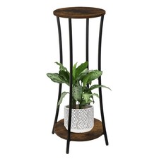 Plant Stand Indoor2 Tier Round Potted Holder RackFlower Pot Stand ShelfRound ...