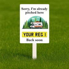 Campervan pitch marker lawn