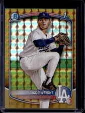 2025 Bowman Jakob Wright Chrome Gold Geometric Refractor 1st Prospect #48/50