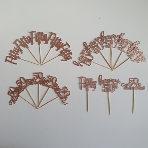 18pcs 50th birthday cupcake - 18pcs,