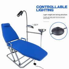 New Dental Foldable Chair Portable Dental Folding Chair +Dentist LED Exam Light 