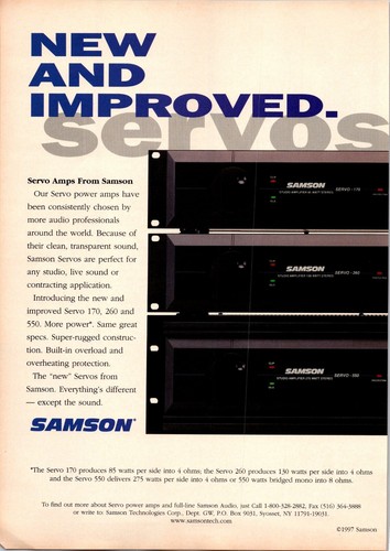 Samson servo amps - servo, original