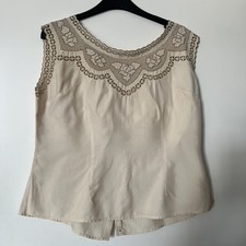 Vintage Silk Ivory Sleeveless