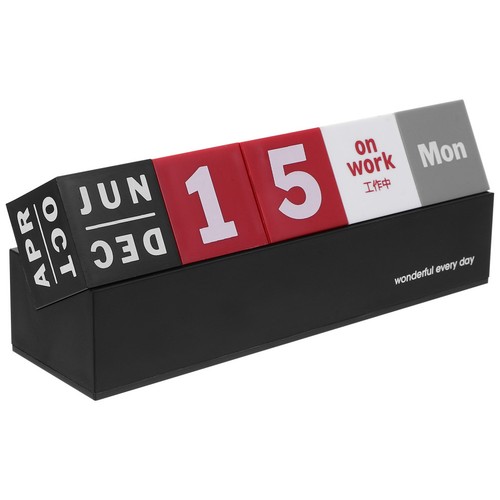 Wooden desk calendar perpetual - calendar,