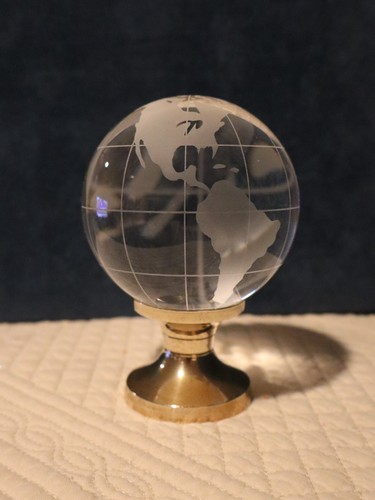 Crystal sphere globe - crystal,