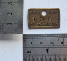 Vintage DEEP NAVIGATION COLLIERY #154 Brass Miners Original Lamp Check.