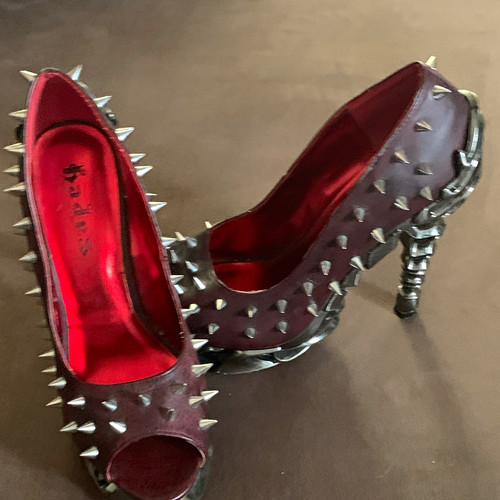 Hades burgundy studded - hades, 5.5