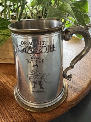 Vtg pint pewter tankard - pint,