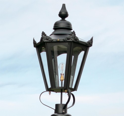 Black hexagonal victorian - hexagonal,