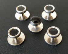 Five Black Enamel and Silver