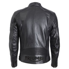 Men's Triumph Braddan Black Beast Motorcycle Leather Jacket Cowhide Biker Jacket