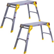 Excel 700 x 300mm Heavy Duty Platform Work Bench Folding Hop Up Pack of 2