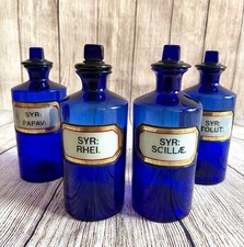 4 x ANTIQUE 1890's APOTHECARY