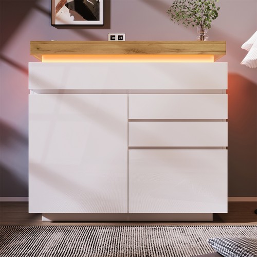 High gloss sideboard led - gloss,