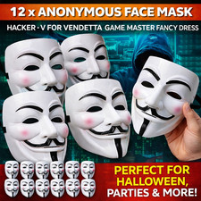 12 x ANONYMOUS FACE MASK