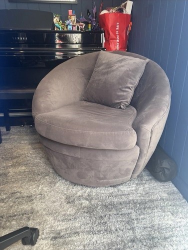 Grey velvet swivel accent - swivel,