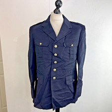 Vintage French Military Dress Uniform Blazer Jacket in Black size L